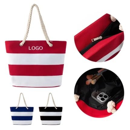 Striped Beach Tote - Perfect for Sunny Days