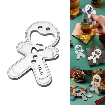 Gingerbread Man Bottle Opener - Stainless Steel Kitchen Tool