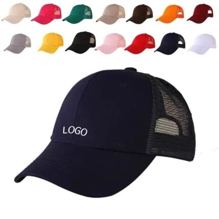 Cotton Semi-Net Truck Cap - 6 Panel Structured Design