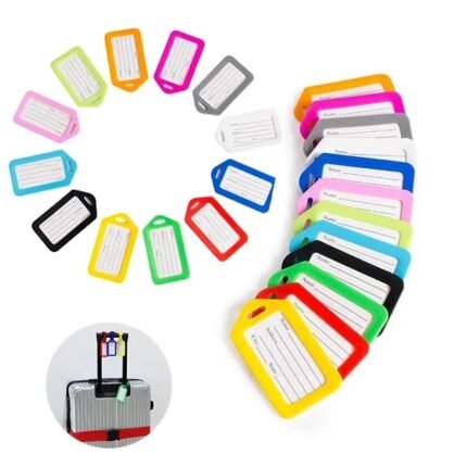 Plastic Luggage Tag Set - Personalized
