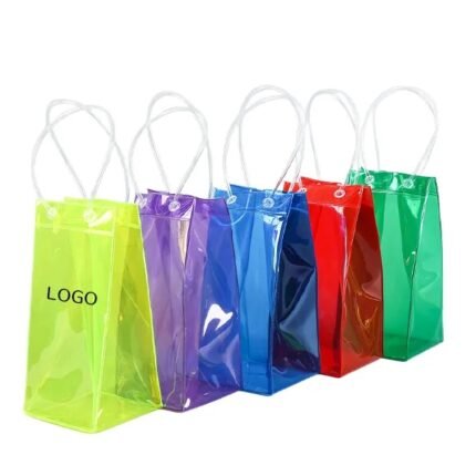 Clear PVC Wine Bottle Ice Bag
