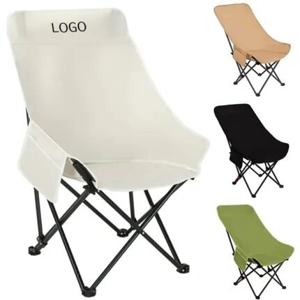 High-Back Folding Camping Chair - Adjustable and Portable