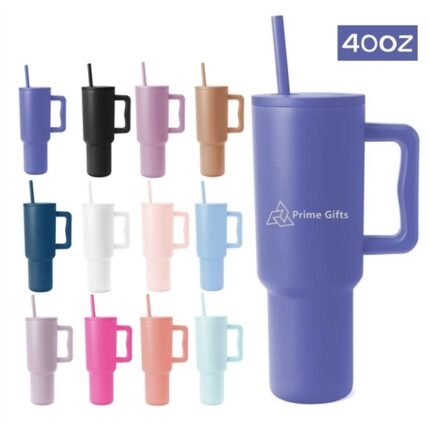 New Modern 40oz Tumbler with Handle & Straw Lid