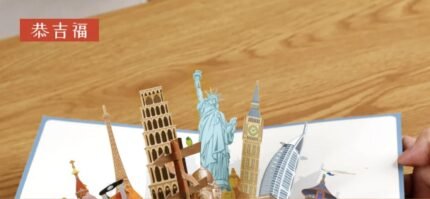 Custom 3D Pop-Up Landmark Travel Greeting Cards – Bulk Retirement & Travel Gifts
