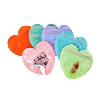 Heart Shaped Clear Resealable Bags