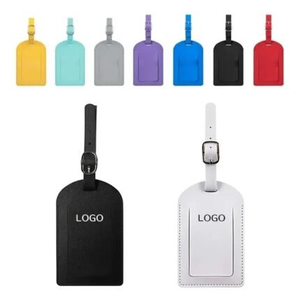 PU Leather Suitcase Luggage Tags - Travel Bag Identification