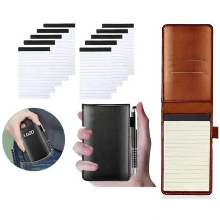 Pocket Notepad Holder - Mini Size with Metal Pen