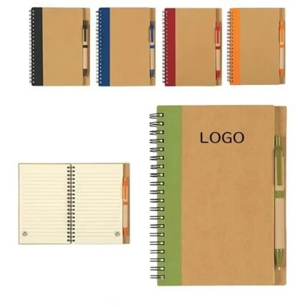 Recycled Paper Journal Set - Eco-Friendly Notebook & Pen