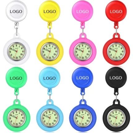 Retractable Lapel Nurse Watch - Luminous Glow