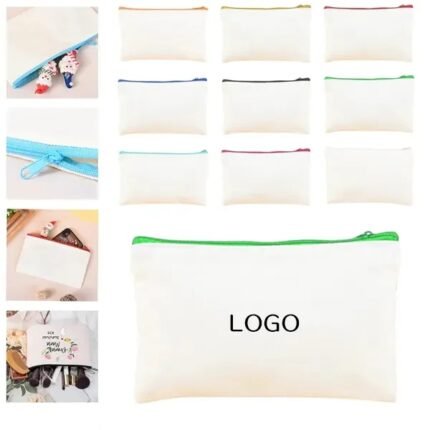 Eco-Friendly Canvas Zip Bag - Sustainable Reusable Pouch