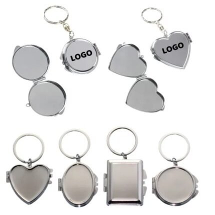 Double-Sided Keychain Mirror - Compact Travel Accessory