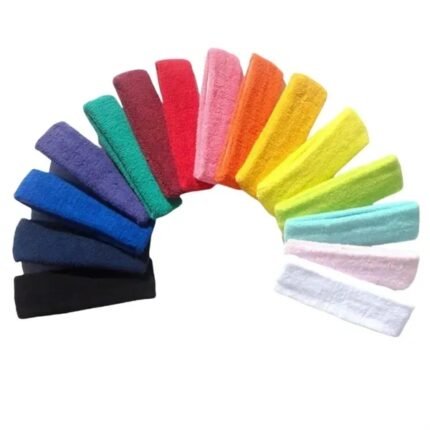 Stretchy Terry Cloth Sports Headband - Sweat-Resistant