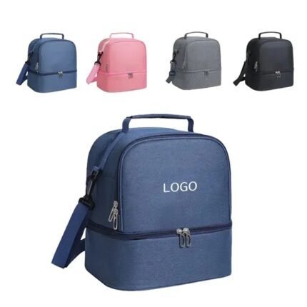 Insulated Shoulder Strap Bag - Double-Layer for Students