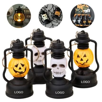 Glowing Pumpkin Halloween Keychain Lamp