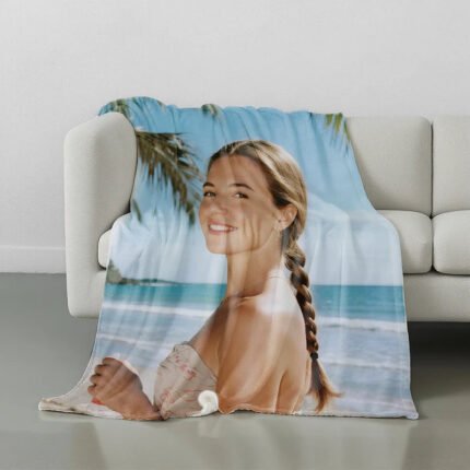 Custom Blankets Flannel with Photo Upload for Travel