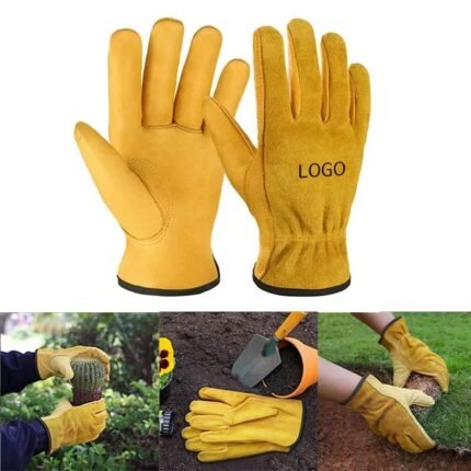Premium Cowhide Work Gloves - Durable Grain Leather