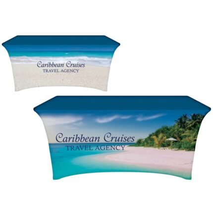 Custom 6′ Digitally Printed Stretch Table Cover