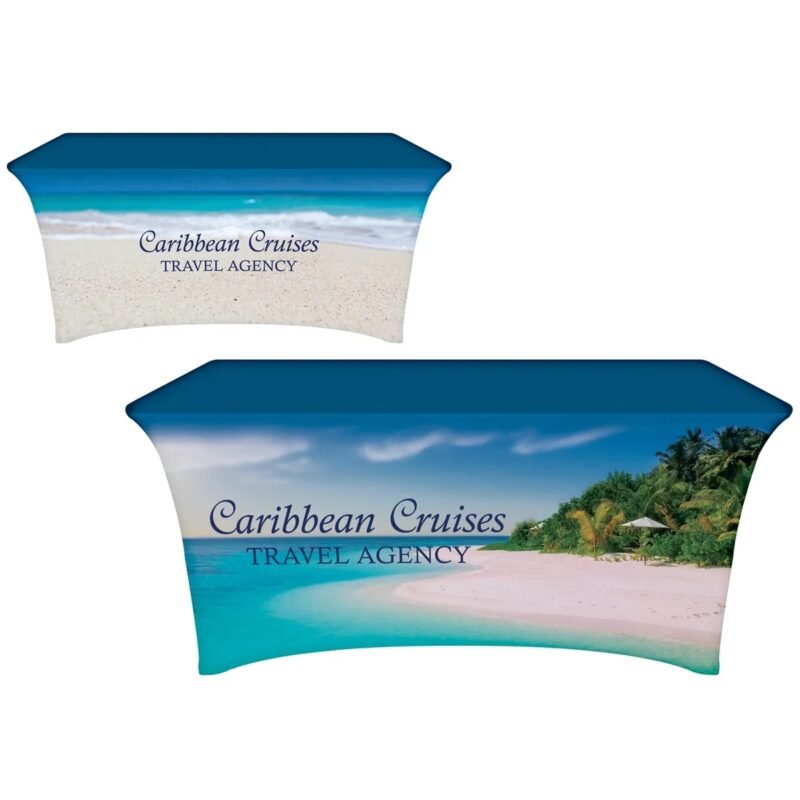 Custom 6′ Digitally Printed Stretch Table Cover