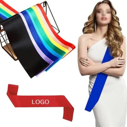 Multicolor Satin Sash - Plain Elegant Belt