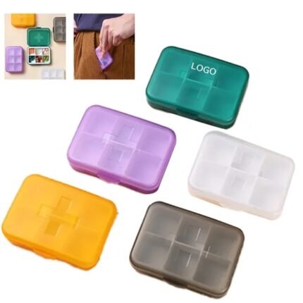 Portable 6 Compartments Square Medication Organiser