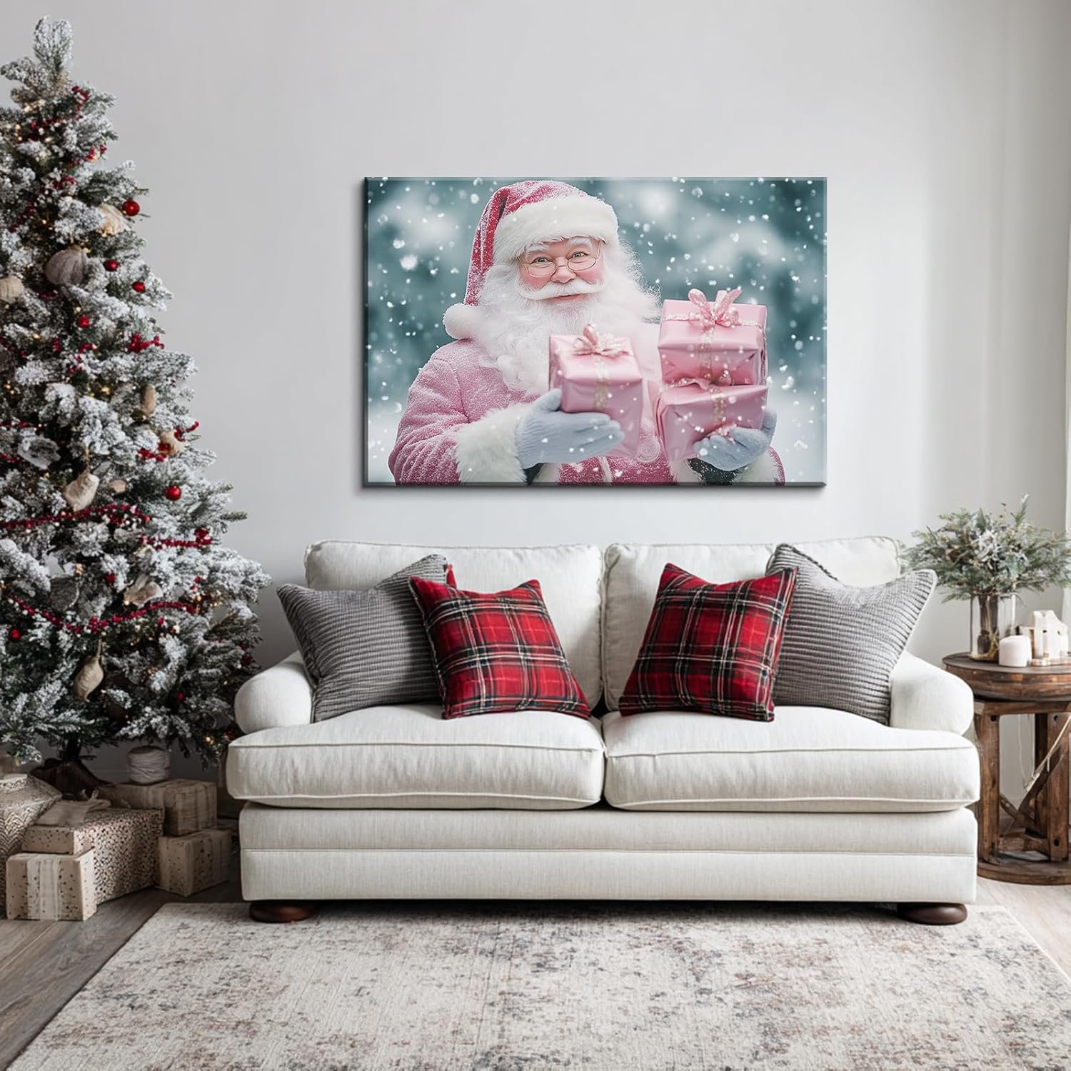 canvas-prints-pink-santa-claus-vintage-christmas-wall-art-home-decor-holiday-painting-printtoucan-4616195.jpg