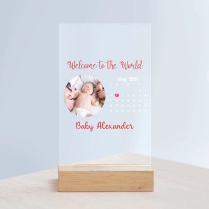 Custom Acrylic Sign with Wooden Stand – Personalized Family Message | Mother's Day or Home Gift