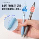 Custom acrylic topper gel pens with soft rubber grip