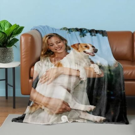 Custom Blankets Personalized Pet Photo Blanket