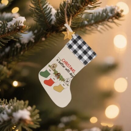 Custom Christmas Stocking – Personalized Dog Holiday Stocking | Halloween Edition
