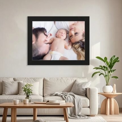 Custom Cotton Poster Framed Horizontal with Image Upload