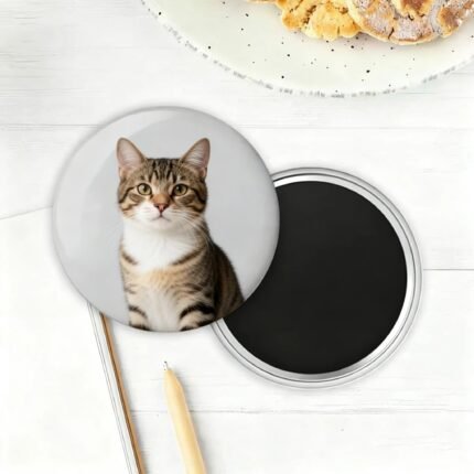 Custom Fridge Magnet Round Soft Magnet Personalized Photo And Text Home Decor