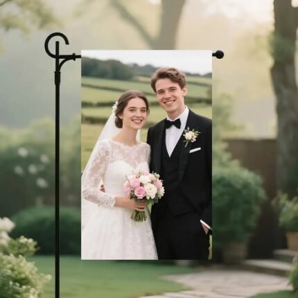 Custom Garden Banner Wedding Photo Upload Fast Printing |