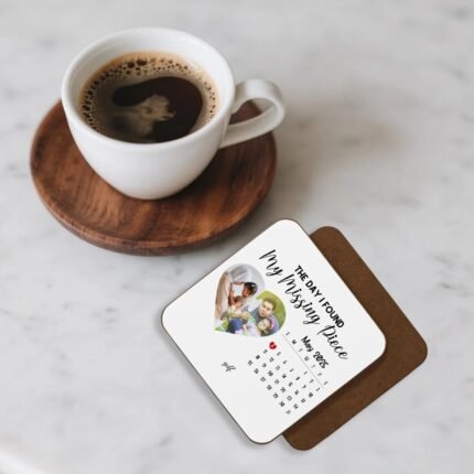 Custom Hardboard Coaster – Personalized Calendar Gift for Mother’s or Father’s Day