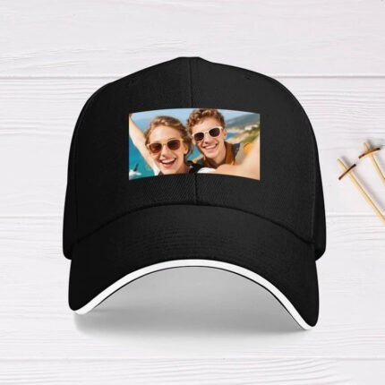 Custom Hat Photo Upload Travel Theme