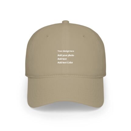 Custom Low Profile Baseball Hat with Image & Text Personalized Cap |