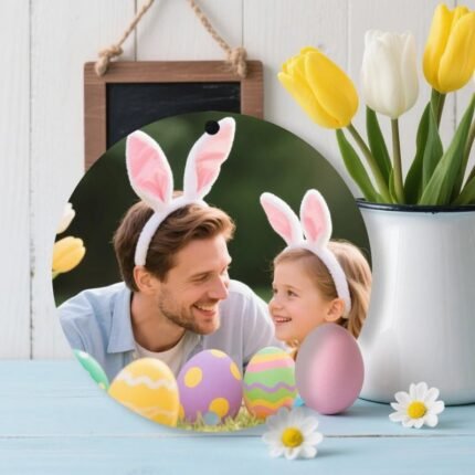 Custom Metal Tin Sign Photo Upload Easter Theme